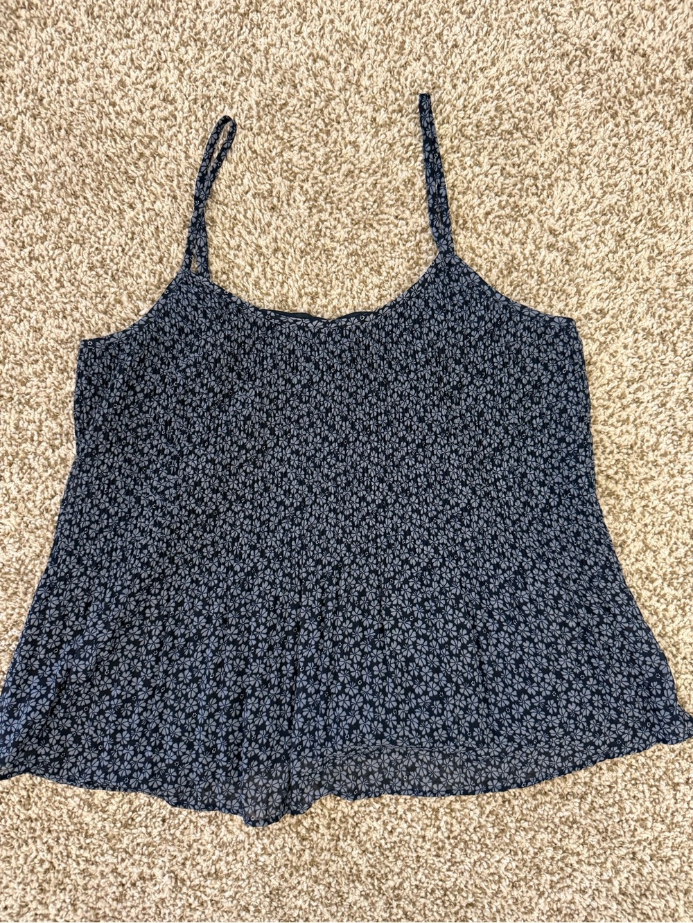 Abercrombie & Fitch Navy Floral Spaghetti Strap Cami